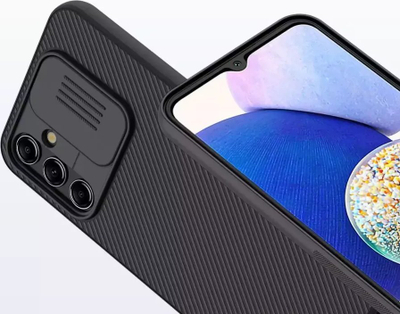 Maskë telefoni Nillkin Camshield për Galaxy A14 5G, me mbrojtje kamere, prej polikarbonati, blu