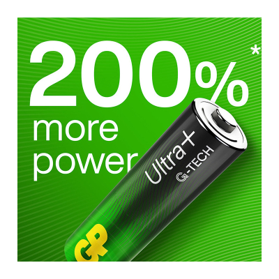 Bateri alkaline GP Ultra Plus AA, 1.5V, set 4 copë