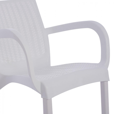 Kolltuk polipropileni ratan + këmbë alu 60×60×82 cm (HM5591.01)