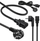 Kabllo rryme Qoltec SCHUKO CEE 7/7 në IEC C13, 1.8m, 3x0.75mm2, i zi
