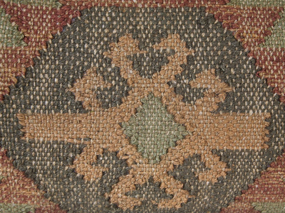 Jastëk dekorativ CUMBUM Jute Cushion, 45x45 cm, me figura gjeometrike, shumëngjyrësh