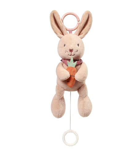 Lodër muzikore BabyOno Rabbit Karo, me kapëse, bezhë