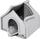 Shpi për qen DIAMOND Kennel R1, 42x32x43 cm, lëkurë eko, gri