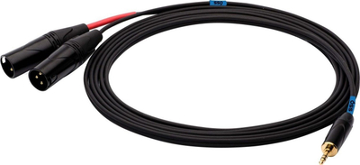 Kabëll audio SSQ MIXLR3, 3.5 mm në 2x XLR, 3 m, i zi