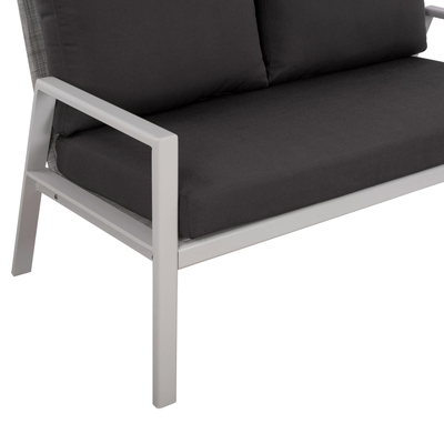 Sofa alumini me jastëkë e bardhë (HM5561.01), bardhë