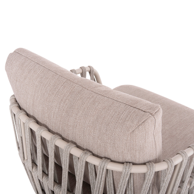 Set lounge kopshti Sabo HM6208.02, 4 pjesë, alumin dhe dru teak, bezhë