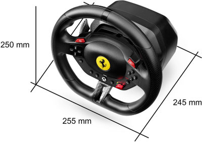 Тупаница за игри Thrustmaster T98 Ferrari 296 GTS, со педали, 240°, црна
