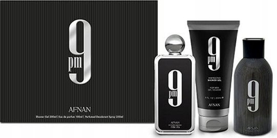 Сет парфем Афнан 9ПМ, ЕДП 100ml, гел за туширање 200ml, дезодоранс 250ml, за мажи