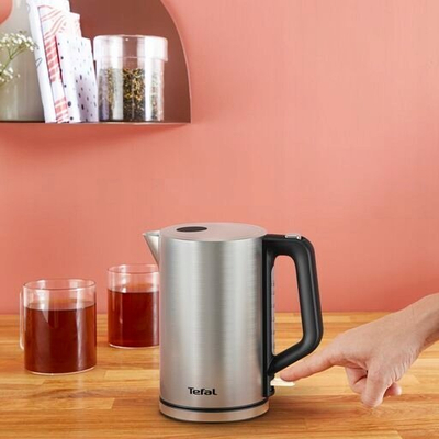 Shtekator elektrik Tefal Bronx, 1.7L, çelik inox, ngjyrë argjendi