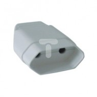 Prizë e sheshtë Flat Socket 7627, 10A, 2P, e bardhë