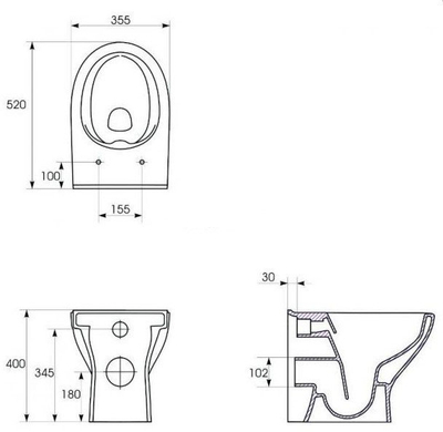 WC për në dysheme Cersanit Moduo, sistem CleanOn, kapak soft close, e bardhë