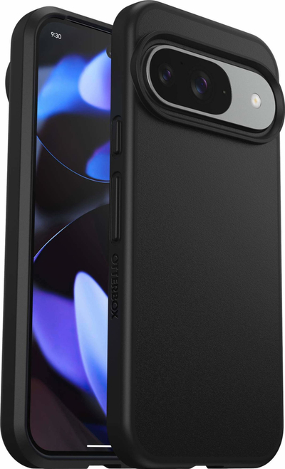Kapak telefoni OtterBox React për Google Pixel 9 dhe Pixel 9 Pro, shumë i hollë, i fortë ndaj rënieve, i zi mat