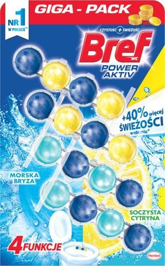 Set blloqe tualeti Bref Power Active MIX, 16x50g, aroma të ndryshme
