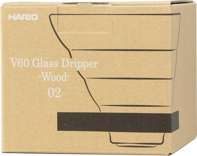 Përgatitës kafeje Hario Dripper V60 02, xham, 0.5L, dru ulliri