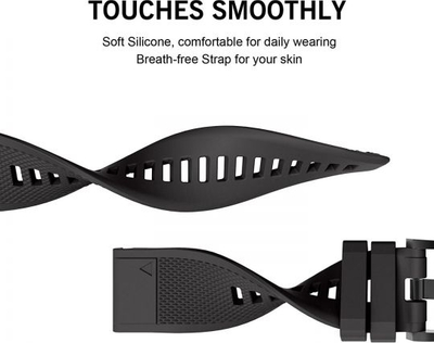 Каишка Tech-Protect Smooth Strap за Garmin Fenix 5, 22mm, TPU, црна