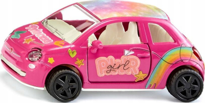Makinë lodër Siku Fiat 500 Princess, metalike, me ngjitëse, rozë