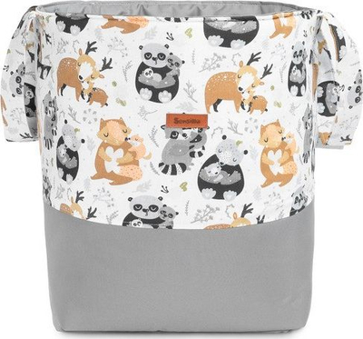 Kosh lodrash Sensillo Toy Basket Medium, 35x47 cm, me rakunë gri, gri