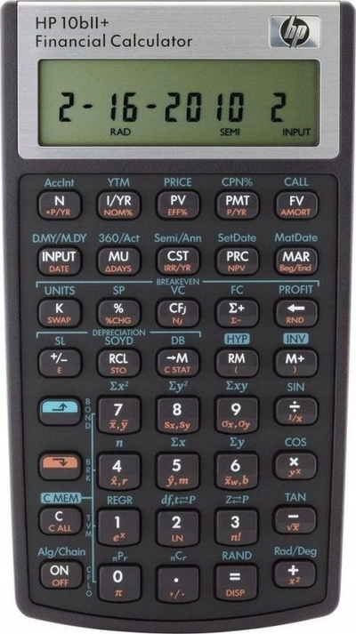 Kalkulator financiar HP 10bII Plus Bluestar, 170 funksione, i zi