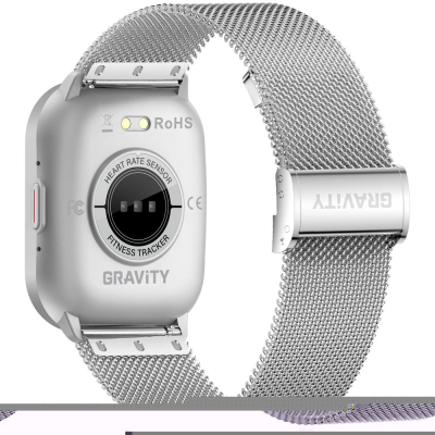 Orë e zgjuar Gravity GT43-2 për goca, 2.01", Bluetooth 5.2, argjendi me të bardhë