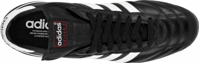 Këpucë futbolli Adidas Kaiser 5 Cup SG, lëkurë natyrale, me tapa metal, të zeza