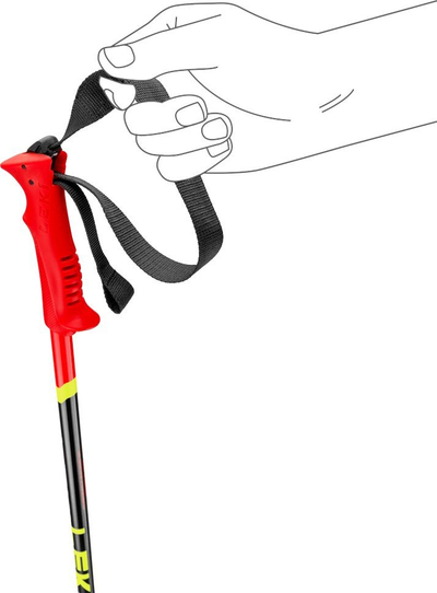 Детски ски стап Leki Racing, 80 cm, Kids Race Red