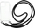 Mbrojtëse me varëse Mobile Origin Lanyard Case për iPhone 15, transparente, me rrip të zi