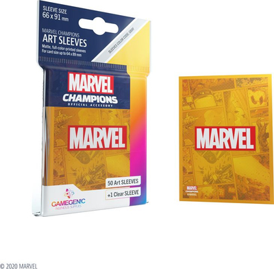 Mbështjellëse letra Gamegenic Marvel Art Sleeves, 66 x 91 mm, 50+1 copë, portokalli