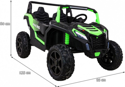 Makinë lodër me rrymë Buggy ATV Strong Green, 24V, me 2 ulëse, jeshile