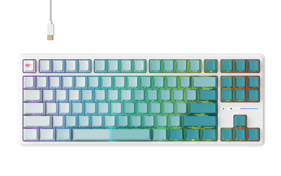 Tastierë Havit KB901L -  USB, e bardhë/gjelbër