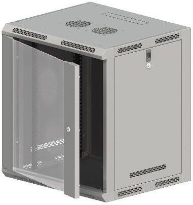 Kabinet i varur rrjeti Q-Lantec 19", 12U, metal, i zi