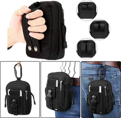 Çantë beli Aptel Bq11a, 16 x 10 x 6 cm, e zezë