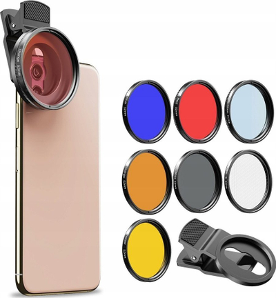 Set filtrash telefoni Apexel APL-52UV-7F, 7 në 1, CPL ND32 efekt ylli, shumëngjyrësh