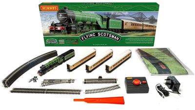 Set treni model Jada Toys Hornby Flying Scotsman, shkalla OO 1:76, i gjelbër