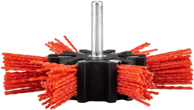 Furçë rrethore GTX Nylon, 100 mm, bosht 6 mm, portokalli