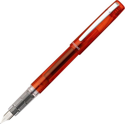 Stilolaps me bojë Platinum Prefounte Fine, majë çeliku, trup transparent, portokalli