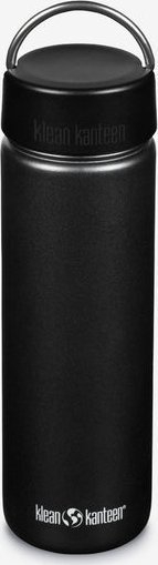 Shishe uji Klean Kanteen Wide 27oz, çelik inox, kapak me unazë, e zezë