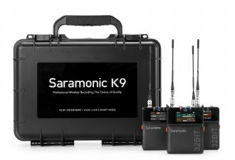 Sistem mikrofonik pa tel Saramonic K9 UHF, regjistrim 32 bit, lavalier IP67, i zi