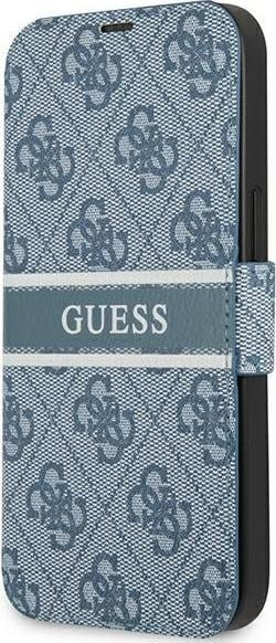 Këllëf libri Guess GUBKP13S4GDBL për iPhone 13 mini 5.4", 4G Stripe, blu