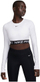 Блуза за тренинг Nike Pro 365 Dri FIT, со долги ракави, кратка, бела