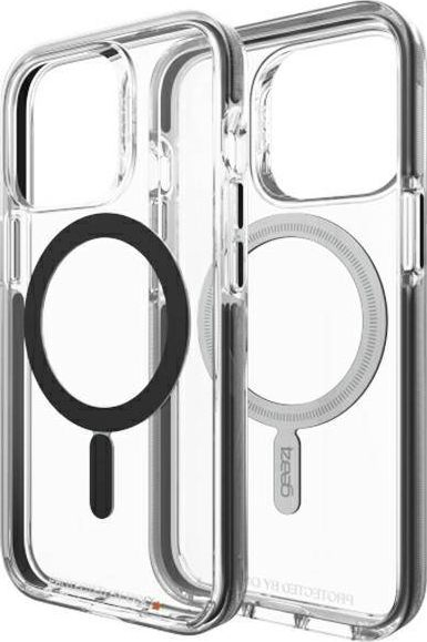 Маска за телефон Gear4 Santa Cruz Snap за iPhone 13 Pro, MagSafe, проѕирна со црни детали