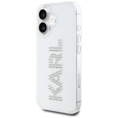Футрола за телефон Karl Lagerfeld IML Rhinestones Logo за iPhone 16 6.1", TPU, проѕирна
