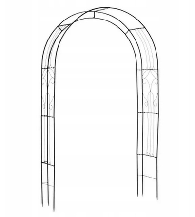 Pergolë kopshti Chomik PERG N4989, 145 x 38 x 240 cm, metal, e zezë