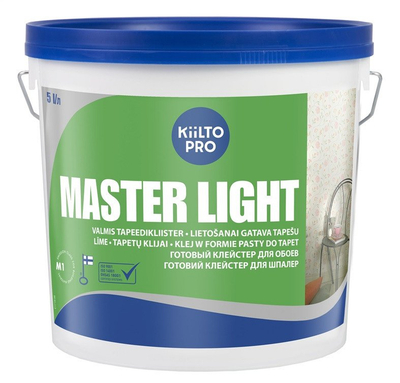 Ngjitës ujor për letër muri Kiilto Master Light, për letër e vinil, 5L
