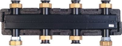 Manifold ngrohjeje Huch EnTEC DWZ R044402033, për 2 deri 3 qarqe, me shkëputje, me konzol montimi