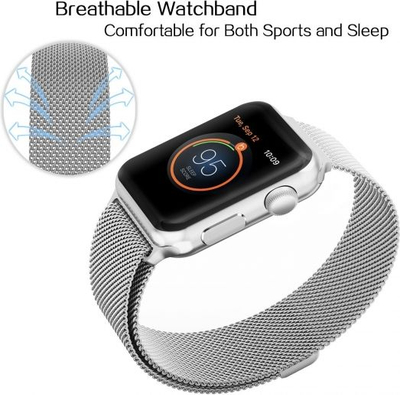 Ремче Tech-Protect MilaneseBand, за Apple Watch Series 4 5 6, не'рѓосувачки челик, сребрено