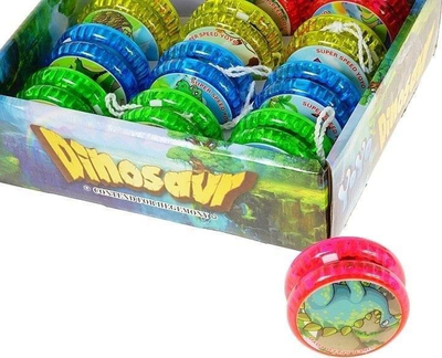 Lodër yo-yo Adar me dinosaurë, set 12 copë, shumëngjyrëshe