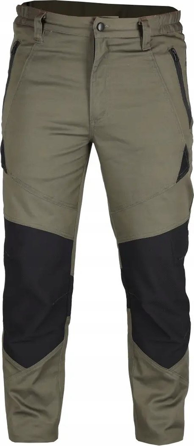 Pantallona pune DEDRA BH46SP, slim, spandex, 240 g/m², khaki e zezë