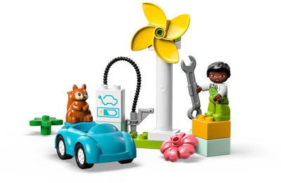 Set LEGO® DUPLO® 10985 Wind turbine and electric car, 16 pjesë