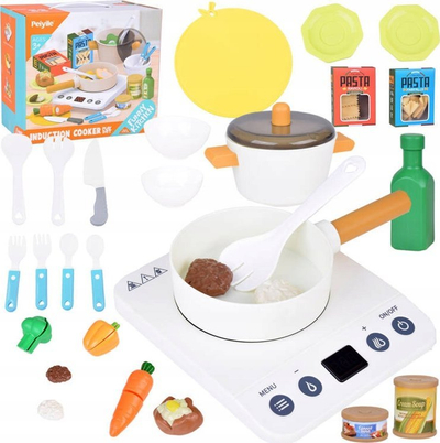 Set loje kuzhine Peiyile Induction Cooker ZA5246, sobë me drita dhe tinguj, aksesorë kuzhine, shumëngjyrësh