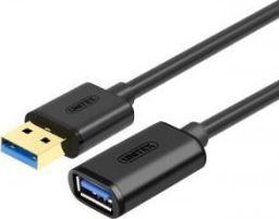Kabllo USB Unitek USB-A - USB-A (Y-C459GBK), 2m, e zezë